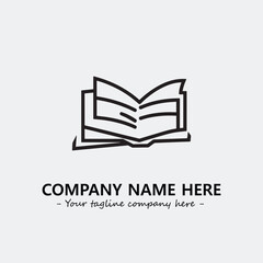 Book illustration black and white for logo company vector image
