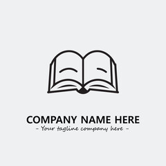 Book illustration black and white for logo company vector image
