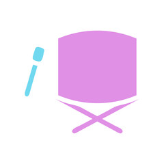 Drum Symbol with Stick, Colorful Vector Graphic