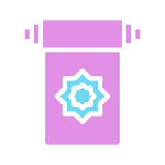 Prayer Mat Illustration with Islamic Geometric Art