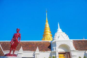 "Wat Phrathat Chae Haeng" Temple at Nan Province, Thailand. Asia.