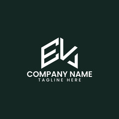 Fototapeta premium Modern Geometric Letter Logo Design