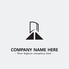 Book illustration black and white for logo company vector image
