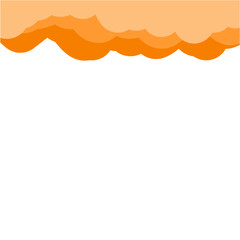 orange clouds background