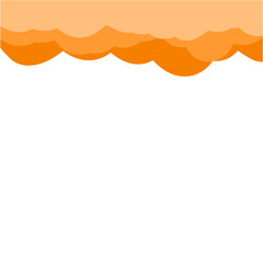orange clouds background