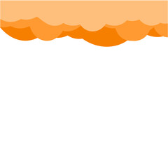 orange clouds background