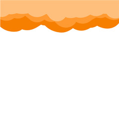 orange clouds background