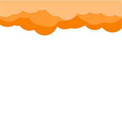 orange clouds background
