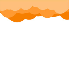 orange clouds background