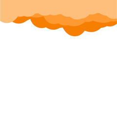 orange clouds background