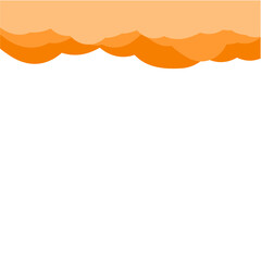 orange clouds background