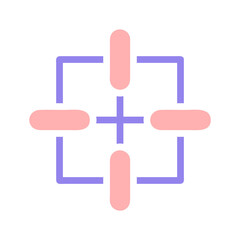 Obraz premium Geometric Shape Target Focus Symbol Illustration