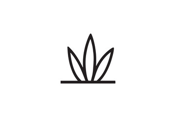 Grass line art illustration