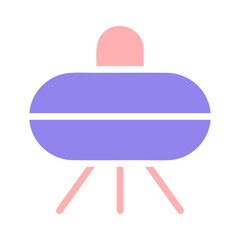 Minimalist Alien Spaceship Vector Design Graphic