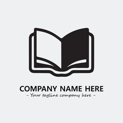 Book illustration black and white for logo company vector image
