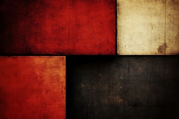 Abstract image features blocks of color with textured appearances
