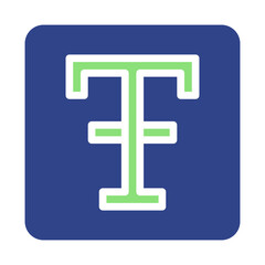 Striking TF Initial Graphic Emblem with Soft Edges