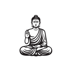 buddha statue vector