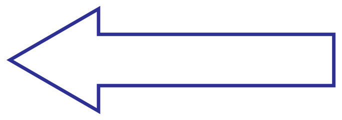 Long left Bold arrow. Colorful variety yellow, black, red, blue and green arrow icon. Long Bold arrow. Vector illustration. 