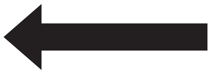 Obraz premium Long left Bold arrow. Colorful variety yellow, black, red, blue and green arrow icon. Long Bold arrow. Vector illustration. 