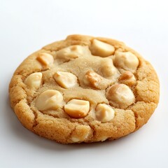 Delicious Macadamia Nut Cookie Close-up Ready to Eat for Dessert