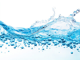 Water splashes and bubbles create a vibrant aquatic effect