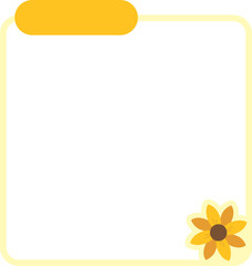 Floral Decorative Frame Decorative Blank Frame with Flower Accent