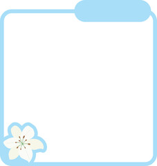 Fototapeta premium Floral Decorative Frame Decorative Blank Frame with Flower Accent