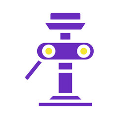 Stylized Minimal Machine Icon Vector Illustration