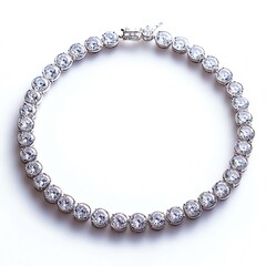 Fototapeta premium Elegant Diamond Bracelet, Sparkling Brilliance, Luxurious Accessory, Perfect for Special Occasions.