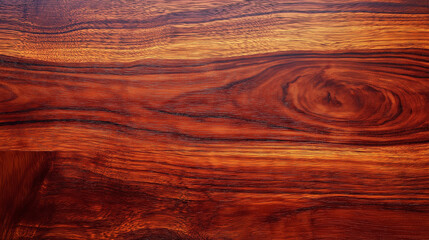 Refined mahogany wood slab with uniform grain and warm glossiness