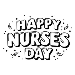 Fototapeta premium Happy Nurses Day Graphic