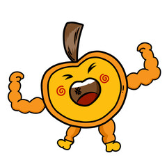 ood, fruit, illustration, vector, cartoon, set, icon, isolated, strawberry, fresh, pear, healthy, funny, orange, banana, character, background, apple, cute, design, face, cherry, flat, organic, lemon,