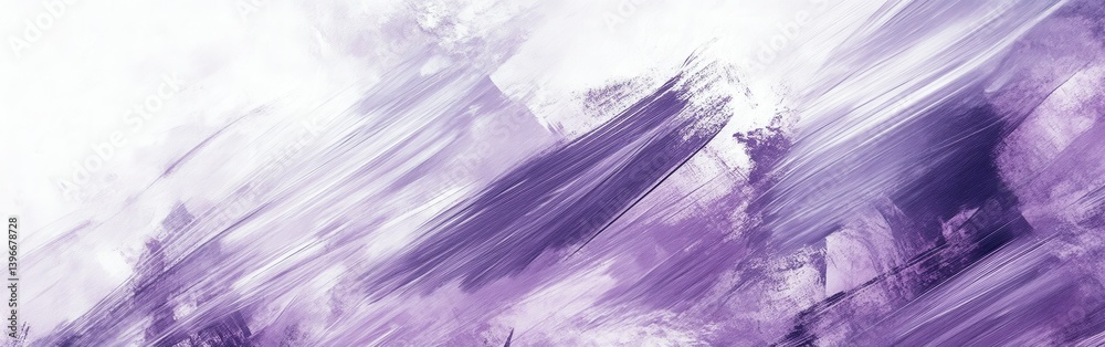 Poster Abstract pencil strokes background with jagged lines of different shades of purple