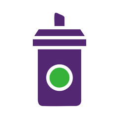 Colorful Minimalist Spray Can Icon Illustration