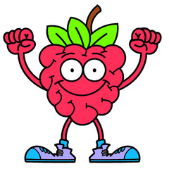 ood, fruit, illustration, vector, cartoon, set, icon, isolated, strawberry, fresh, pear, healthy, funny, orange, banana, character, background, apple, cute, design, face, cherry, flat, organic, lemon,