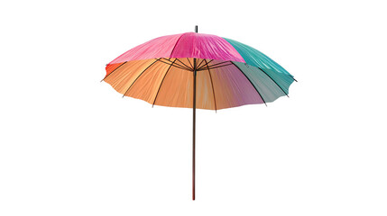 Obraz premium Colorful Beach Umbrella on Transparent Background