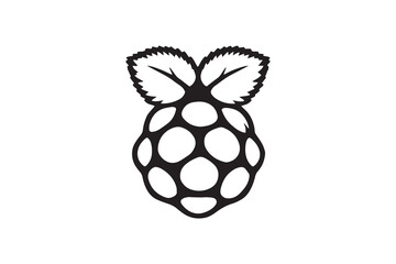 Obraz premium Raspberry line art illustration