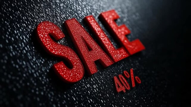 Exciting discounts are available at a retail location, featuring a massive 40 percent off on various products. Shoppers can explore incredible deals on multiple categories