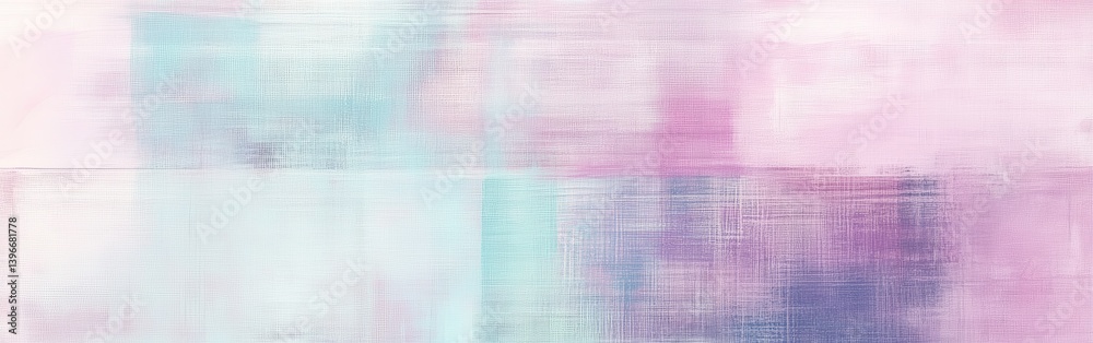 Poster Elegant pastel lavender and mint grid lines dissolve in this abstract background for invitations, design elements, or artwork