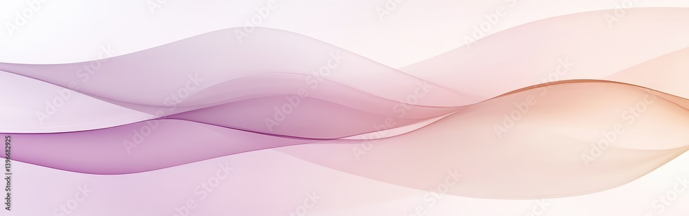 Poster Flowing Waves of Light: A Subtle Abstract Design with Gradient Color Transitions