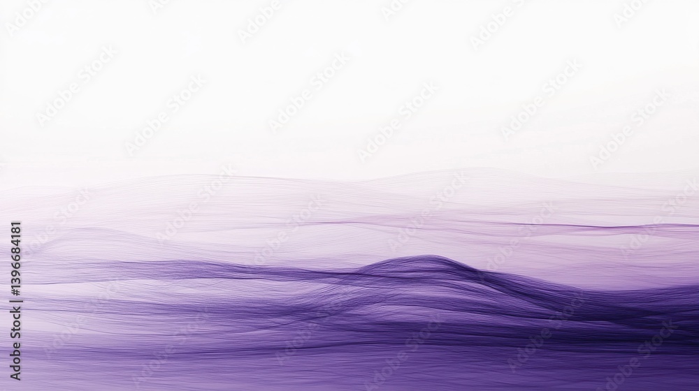 Aufkleber Abstract violet lines creating a gradient texture against a soft white backdrop in a minimalist style