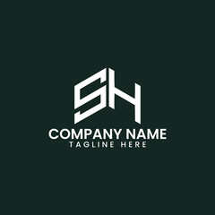 Naklejka premium Modern Geometric Letter Logo Design