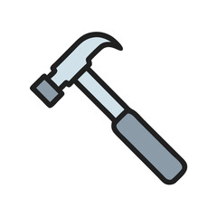 Hammer with Rounded Handle Icon Design