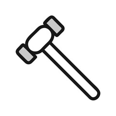 Hammer with Rounded Handle Icon Design