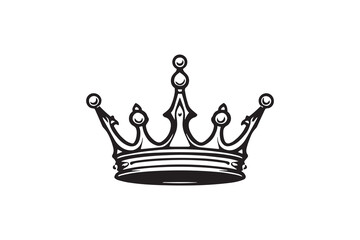 Royal Crown line art illustration