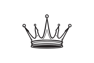 Royal Crown line art illustration