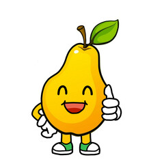 food, fruit, illustration, vector, cartoon, set, icon, isolated, strawberry, fresh, pear, healthy, funny, orange, banana, character, background, apple, cute, design, face, cherry, flat, organic, lemon