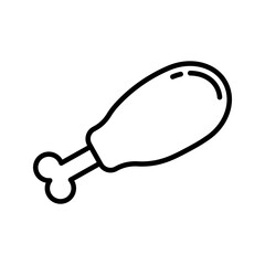 Chicken thighs icon on white background