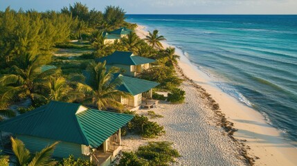 Serene Beachfront Cabanas, Tropical Getaway